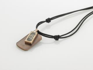 STORM Cog Leather Pendant Browm