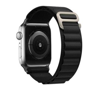 Alpský tah tkaný nylonový řemínek pro Apple Watch 38mm/40mm/41mm Barva: černá