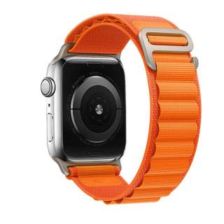 Alpský tah tkaný nylonový řemínek pro Apple Watch 38mm/40mm/41mm Barva: oranžová