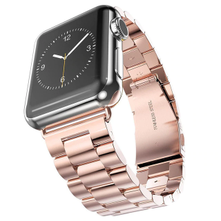 Celokovový řemínek pro Apple Watch 38mm/40mm/41mm Barva: růžová zlatá (rose gold)