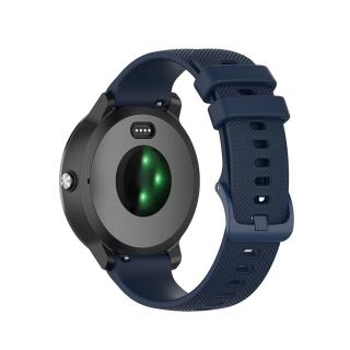 Jednobarevný silikonový řemínek pro chytré hodinky Garmin 20mm Barva: měsíční modrá