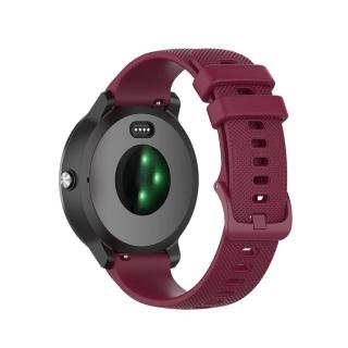 Jednobarevný silikonový řemínek pro chytré hodinky Garmin 20mm Barva: vínová červená