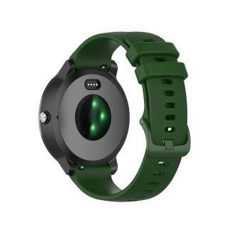 Jednobarevný silikonový řemínek pro chytré hodinky Garmin 20mm Barva: zelená army