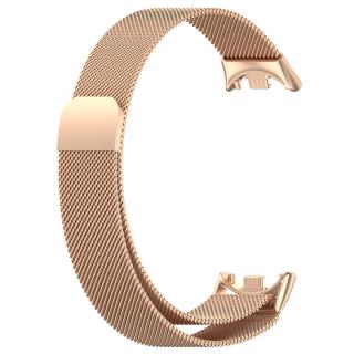 Milánský tah celokovový náhradní náramek pro Mi Band 8 Barva: růžová zlatá (rose gold)