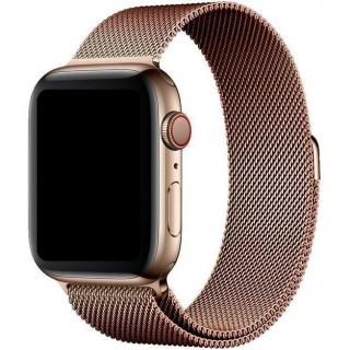 Milánský tah celokovový náhradní řemínek pro Apple Watch 38mm/40mm/41mm Barva: hnědá s magnetickým zapínáním