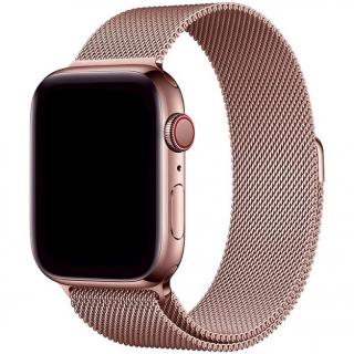 Milánský tah celokovový náhradní řemínek pro Apple Watch 38mm/40mm/41mm Barva: series růžová zlatá s magnetickým zapínáním