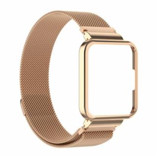 Milánský tah celokovový náhradní řemínek s pouzdrem pro Xiaomi Redmi Watch 2 Lite Barva: růžová zlatá (rose gold)