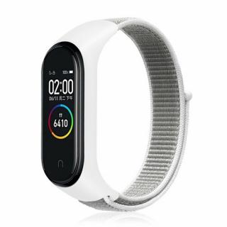 Nylonový náhradní náramek pro Mi Band 3/4/5/6/7 na suchý zip Barva: bílá