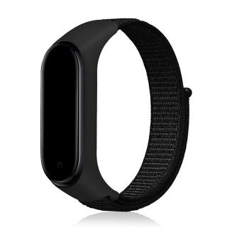 Nylonový náhradní náramek pro Mi Band 7 na suchý zip Barva: černá