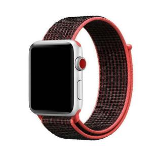 Nylonový náhradní řemínek pro Apple Watch 38mm/40mm/41mm Barva: černo-červená