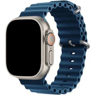 Oceánský silikonový vroubkovaný řemínek pro Apple Watch 38mm/40mm/41mm Barva: atlanticky modrá