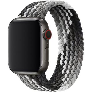 Pletený navlékací řemínek pro Apple Watch 38mm/40mm/41mm - velikost M Barva: bílá - šedá - černá