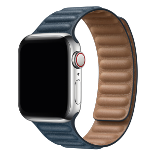 Prémiový magnetický loop z pravé kůže řemínek pro Apple Watch 38mm/40mm/41mm Barva: baltská modrá