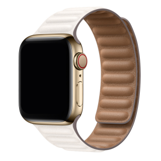 Prémiový magnetický loop z pravé kůže řemínek pro Apple Watch 38mm/40mm/41mm Barva: hvězdně bílá