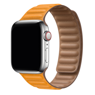 Prémiový magnetický loop z pravé kůže řemínek pro Apple Watch 38mm/40mm/41mm Barva: podzimní oranžová