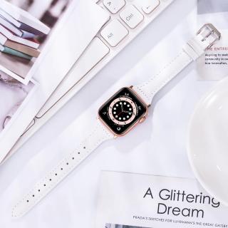 Slim kožený řemínek pro Apple Watch 38mm/40mm/41mm Barva: bílá