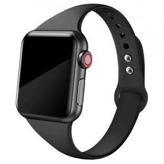 Slim silikonový řemínek pro Apple Watch 38mm/40mm/41mm Barva: černá