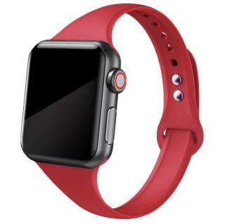 Slim silikonový řemínek pro Apple Watch 38mm/40mm/41mm Barva: červená