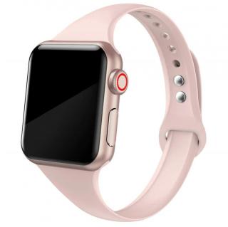 Slim silikonový řemínek pro Apple Watch 38mm/40mm/41mm Barva: pískově růžová