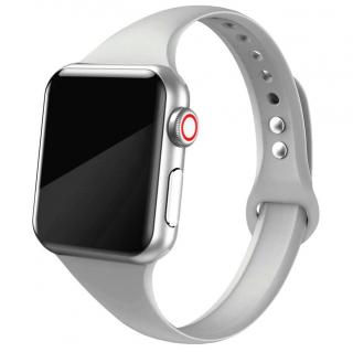 Slim silikonový řemínek pro Apple Watch 38mm/40mm/41mm Barva: světle šedá