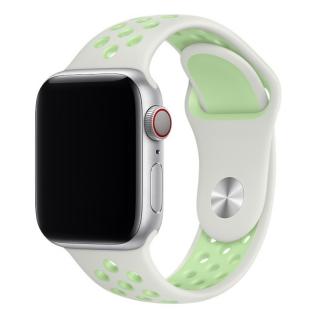 Sportovní silikonový perforovaný řemínek pro Apple Watch 38mm/40mm/41mm Barva: zelená spruce vapor