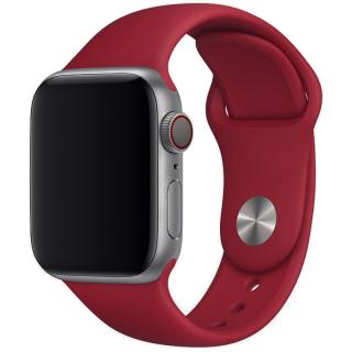 Základní silikonový náhradní řemínek pro Apple Watch 38mm/40mm/41mm - velikost M/L Barva: červená