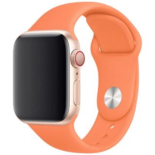 Základní silikonový náhradní řemínek pro Apple Watch 38mm/40mm/41mm - velikost M/L Barva: oranžová