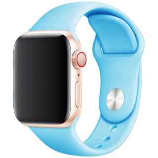 Základní silikonový náhradní řemínek pro Apple Watch 38mm/40mm/41mm - velikost M/L Barva: pastelově modrá