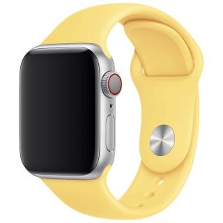 Základní silikonový náhradní řemínek pro Apple Watch 38mm/40mm/41mm - velikost M/L Barva: pastelově žlutá