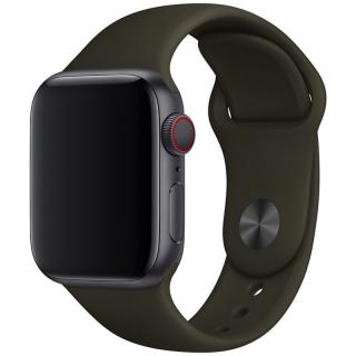 Základní silikonový náhradní řemínek pro Apple Watch 38mm/40mm/41mm - velikost M/L Barva: tmavá khaki