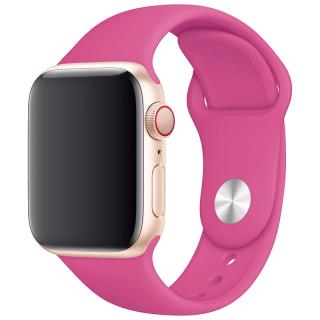 Základní silikonový náhradní řemínek pro Apple Watch 38mm/40mm/41mm - velikost M/L Barva: tmavě růžová