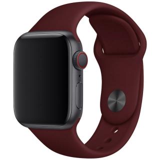 Základní silikonový náhradní řemínek pro Apple Watch 38mm/40mm/41mm - velikost M/L Barva: vínově červená