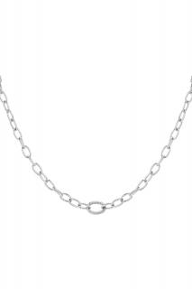 Náhrdelník structured Link silver