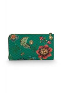 Pip Studio Cece Fiore kosmetický pouch, zelený (kosmetický pouch 21x3,5x12,5 cm)