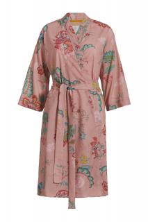 Pip Studio Naomi kimono Jambo Flower s 3/4 rukávem, růžové (Pohodlný dámský župan)