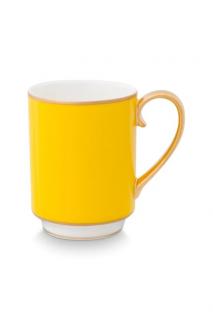 Pip Studio Pip Chique hrnek 350, žlutý (porcelánový hrnek 350 ml)