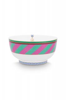 Pip Studio Pip Chique Stripes miska ∅15.5cm, růžovo-zelená (Pip Chique miska ∅15.5cm)