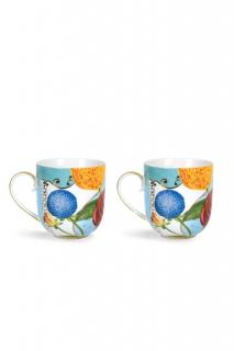 Pip Studio Royal Flower set 2 hrnků 260ml, barevný (dárková sada 2 hrnků)