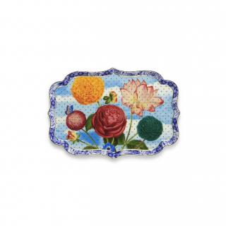 Pip Studio Royal Multi porcelánový tác 26x18cm, barevný (krásně zdobený porcelánový tác)