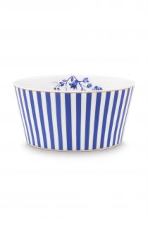 Pip Studio Royal stripes miska ∅12cm, bílo-modrá (miska z tenkostěnného porcelánu)