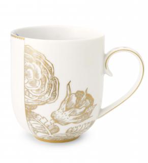 Pip Studio Royal White hrnek 325ml, bílý (Porcelánový hrnek)