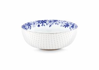 Pip Studio Royal White miska ∅20cm, bílo-modrá (miska z tenkostěnného porcelánu)