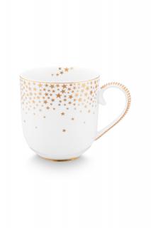 Pip Studio Royal Winter hrnek 260ml, bílý (Porcelánový hrnek 260ml)