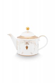 Pip Studio Royal Winter konvice 1.65l, bílá (Velká porcelánová konvice)