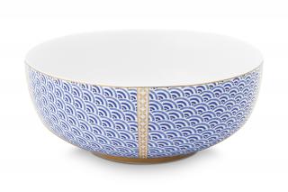 Pip Studio Royal Yerseke Wave miska Ø12.5cm, modro-bílá (Malá porcelánová miska)