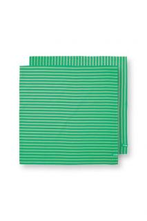 Pip Studio Stripes Green set 2ks látkových útěrek 65x65cm, zelený (set 2ks bavlněných útěrek)