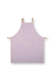 Pip Studio Stripes Lilac kuchyňská zástěra 72x89,5cm, lila (Bavlněná kuchyňská zástěra)