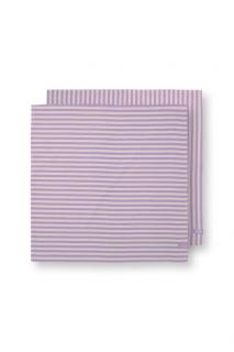 Pip Studio Stripes Lilac set 2ks látkových útěrek 65x65cm, lila (set 2ks bavlněných útěrek)