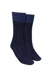 Pip Studio vysoké ponožky Annika, modré (Teplé ponožky vel. 35-38)