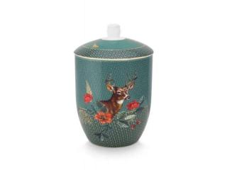 Pip Studio Winter Wonderland skladovací dóza 1,5l, zelená (Dóza s víčkem Winter Wonderland)